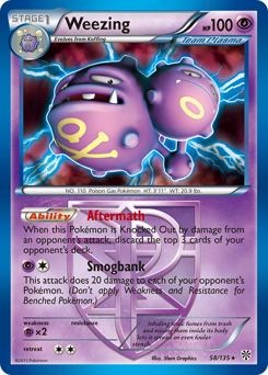 Pokemon Plasma Storm Weezing - 58