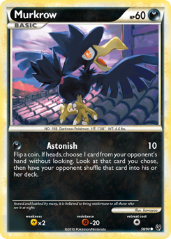 Pokemon HS—Undaunted Murkrow - 58