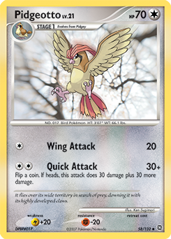Pokemon Secret Wonders Pidgeotto - 58