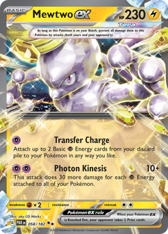 Pokemon Paradox Rift Mewtwo ex - 58