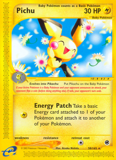 Pokemon Expedition Base Set Pichu - 58