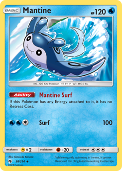 Pokemon Lost Thunder Mantine - 58