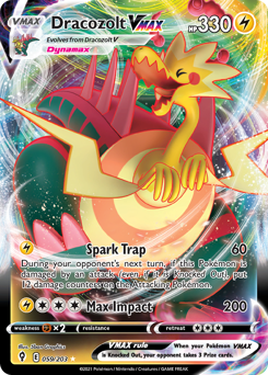 Pokemon Evolving Skies Dracozolt VMAX - 59