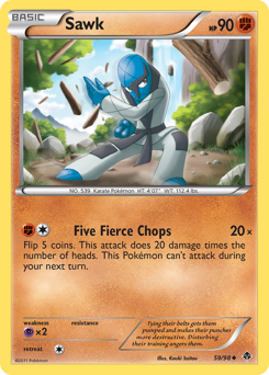 Pokemon Emerging Powers Sawk - 59