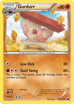 Pokemon Dark Explorers Gurdurr - 59