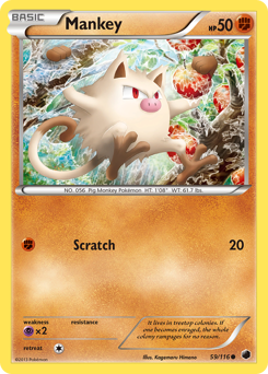 Pokemon Plasma Freeze Mankey - 59