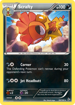 Pokemon Flashfire Scrafty - 59