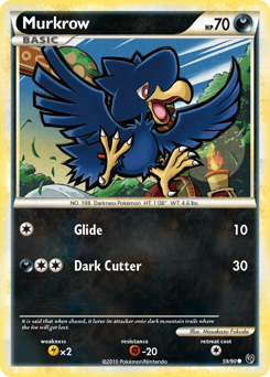 Pokemon HS—Undaunted Murkrow - 59