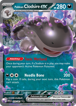 Pokemon Paldean Fates Paldean Clodsire ex - 59
