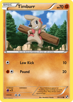 Pokemon Black & White Timburr - 59
