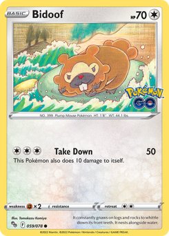 Pokemon Pokémon GO Bidoof - 59