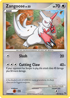 Pokemon Great Encounters Zangoose - 59