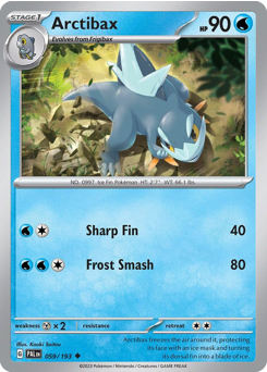 Pokemon Paldea Evolved Arctibax - 59