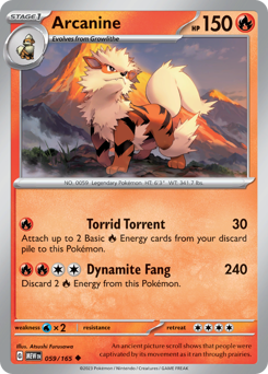 Pokemon 151 Arcanine - 59