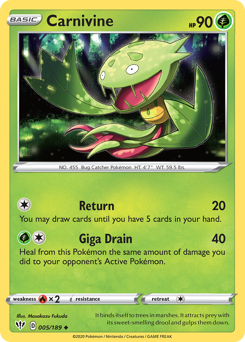 Pokemon Darkness Ablaze Carnivine - 5