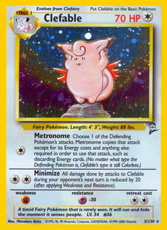 Pokemon Base Set 2 Clefable - 5