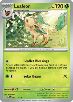 Pokemon Prismatic Evolutions Leafeon - 5