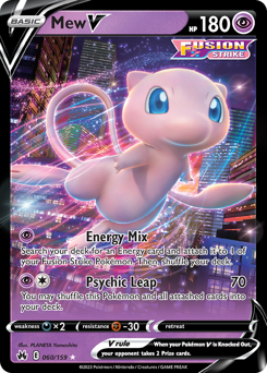 Pokemon Crown Zenith Mew V - 60
