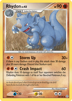 Pokemon Diamond & Pearl Rhydon - 60