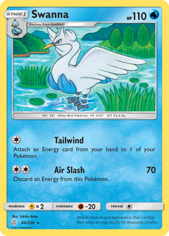 Pokemon Cosmic Eclipse Swanna - 60