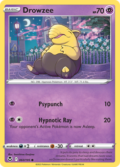 Pokemon Silver Tempest Drowzee - 60