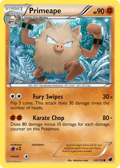 Pokemon Plasma Freeze Primeape - 60