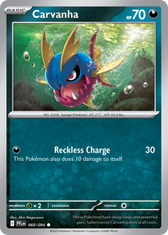 Pokemon Phantasmal Flames Carvanha - 60