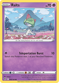 Pokemon Astral Radiance Ralts - 60