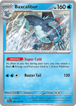 Pokemon Paldea Evolved Baxcalibur - 60