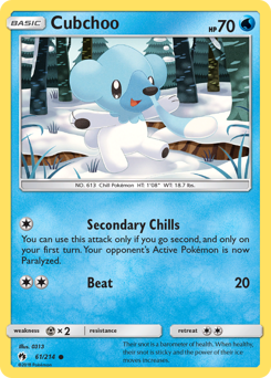Pokemon Lost Thunder Cubchoo - 61