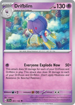 Pokemon Stellar Crown Drifblim - 61