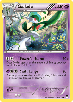 Pokemon Plasma Storm Gallade - 61