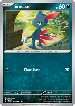 Pokemon Prismatic Evolutions Sneasel - 61