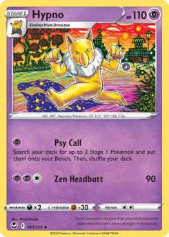 Pokemon Silver Tempest Hypno - 61