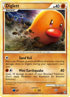Pokemon HS—Triumphant Diglett - 61