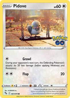 Pokemon Pokémon GO Pidove - 61