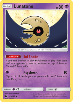 Pokemon Celestial Storm Lunatone - 61