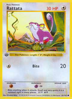 Pokemon Base Rattata - 61