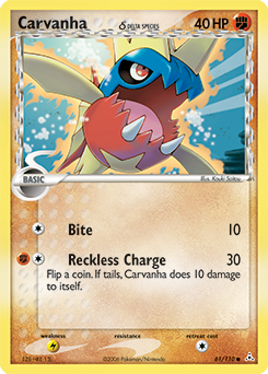 Pokemon Holon Phantoms Carvanha δ - 61