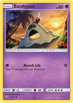 Pokemon Burning Shadows Sandygast - 61