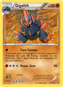 Pokemon Noble Victories Gigalith - 61