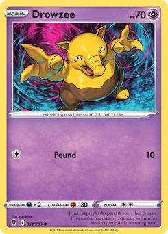 Pokemon Evolving Skies Drowzee - 61