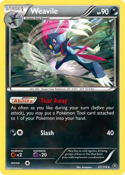 Pokemon Steam Siege Weavile - 61