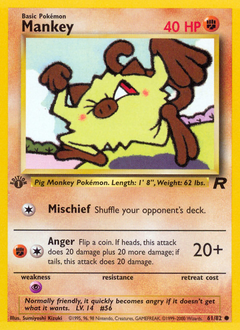 Pokemon Team Rocket Mankey - 61