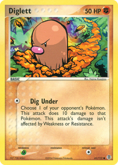 Pokemon FireRed & LeafGreen Diglett - 61