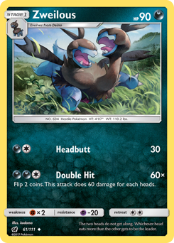 Pokemon Crimson Invasion Zweilous - 61