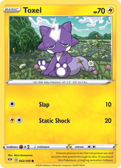 Pokemon Darkness Ablaze Toxel - 62