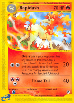 Pokemon Expedition Base Set Rapidash - 62