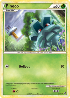 Pokemon HS—Undaunted Pineco - 62