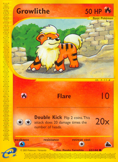 Pokemon Skyridge Growlithe - 62
